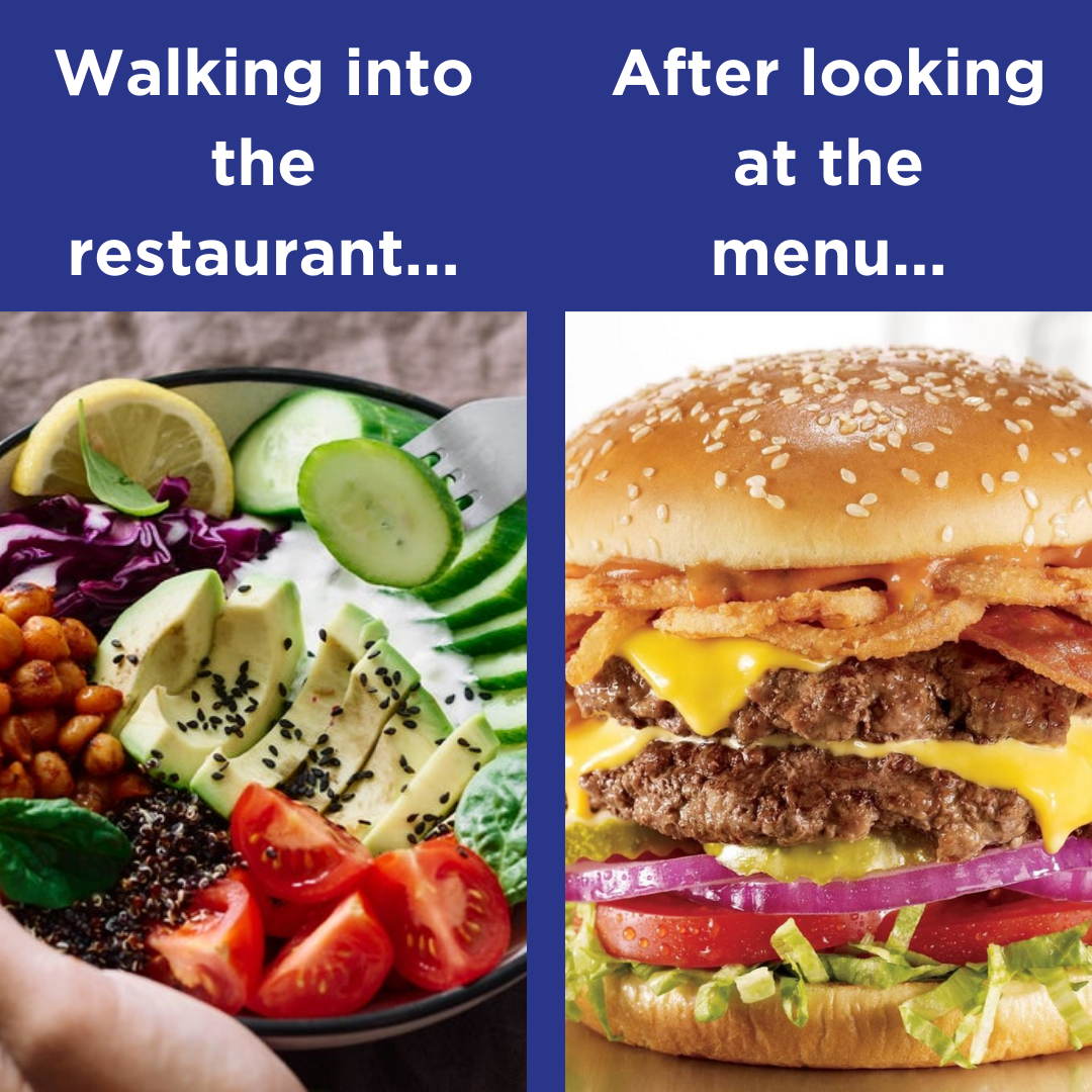 Healthy vs unhealthy food options
