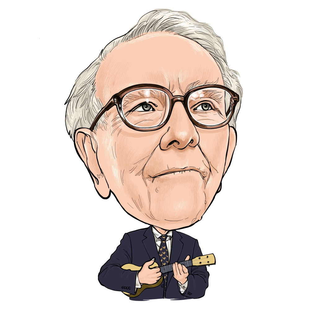 Caricature of Warren Buffett